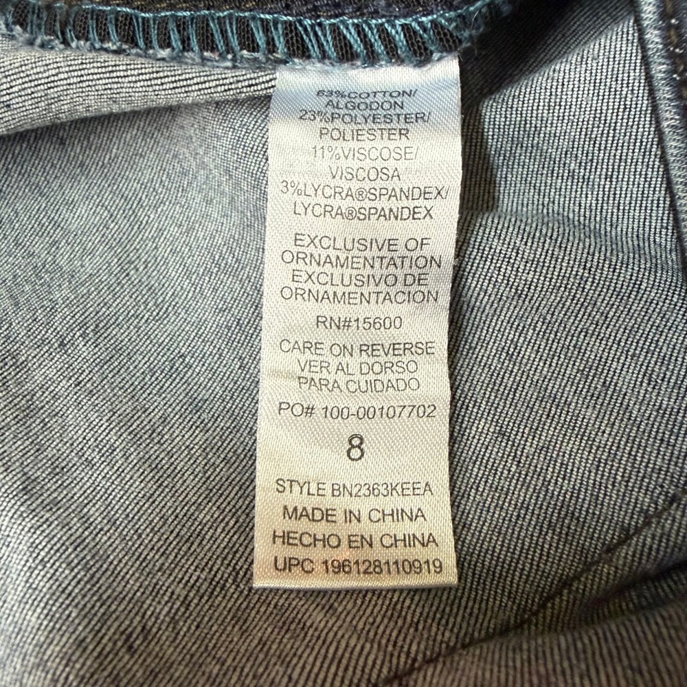 Democracy Jeans Women 8 Blue Dark Wash Ab Solution Straight Leg Slimming Stretch - Picture 7 of 14